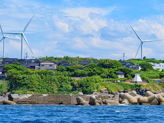 灯台から望む日本海