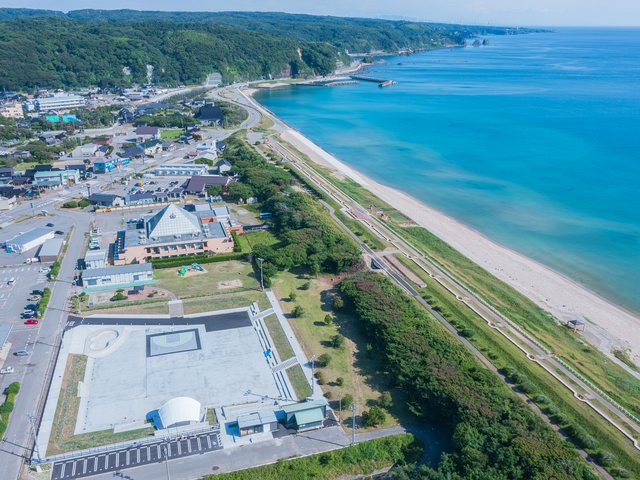 上空から見た増穂浦海岸
