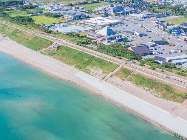 上空から見た志賀町の海岸