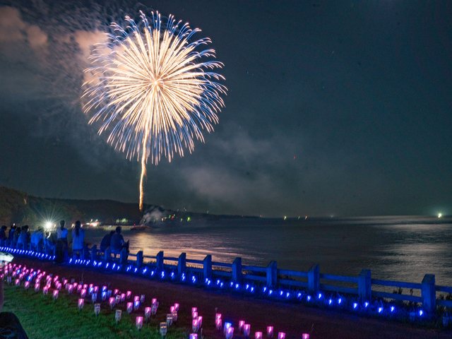 世界一長いベンチ_花火5