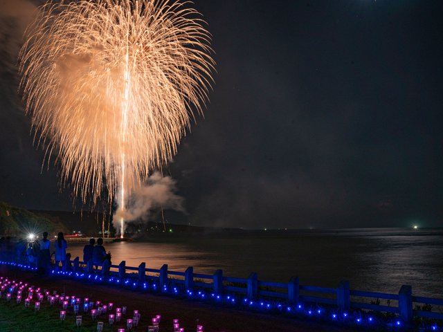 世界一長いベンチ_花火7